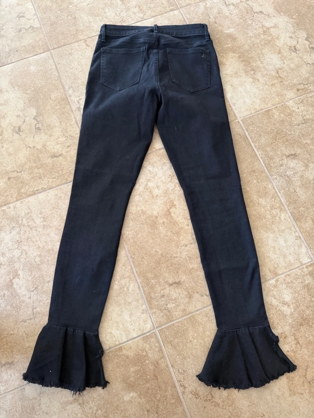 Sam Edelman, The Stiletto, high rise, skinny Black flaired ankle jean, size 27 - Picture 3 of 6